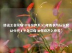 腾讯王者荣耀VIP等级体系2023年现状与玩家权益分析（王者荣耀VIP等级怎么查看）