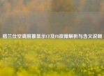格兰仕空调屏幕显示CF及F8故障解析与含义说明