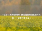一成首付买房全解析：低门槛背后的真相与风险（一成首付弹个车）