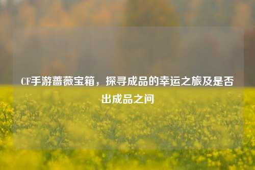 CF手游蔷薇宝箱,探寻成品的幸运之旅及是否出成品之问