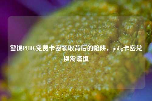 警惕PUBG免费卡密领取背后的陷阱,pubg卡密兑换需谨慎
