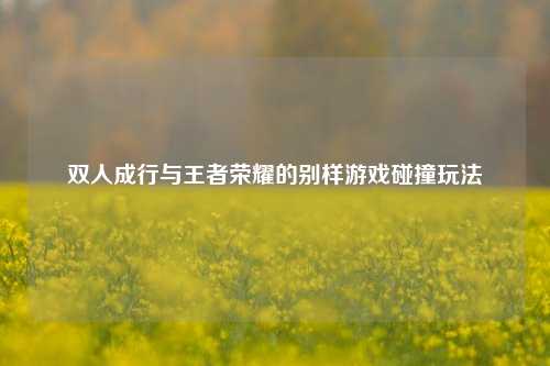 双人成行与王者荣耀的别样游戏碰撞玩法