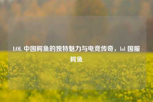 LOL 中国鳄鱼的独特魅力与电竞传奇,lol 国服鳄鱼