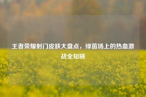 王者荣耀射门皮肤大盘点,绿茵场上的热血激战全知晓