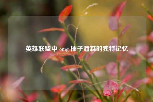 英雄联盟中 omg 柚子潘森的独特记忆
