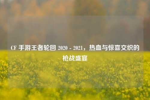CF 手游王者轮回 2020 - 2021,热血与惊喜交织的枪战盛宴