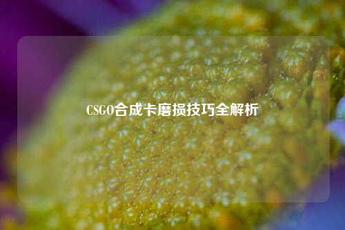 CSGO合成卡磨损技巧全解析