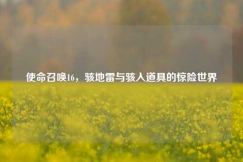 使命召唤16,骇地雷与骇入道具的惊险世界