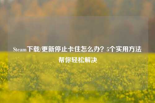 Steam下载/更新停止卡住怎么办?5个实用 帮你轻松解决